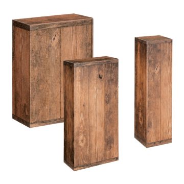 Präsentkarton Timber in edel-rustikaler Holzoptik, in verschiedenen Größen für eine, zwei oder drei Flaschen