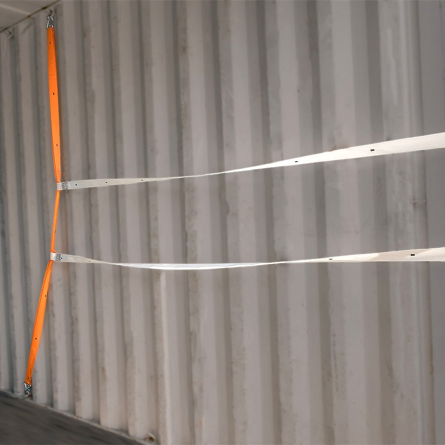 ISO-Container-Rckhaltesystem mit 2x Querband (Best.-Nr. 5.1365) bzw. 4x Querband (Best.-Nr. 5.1366)