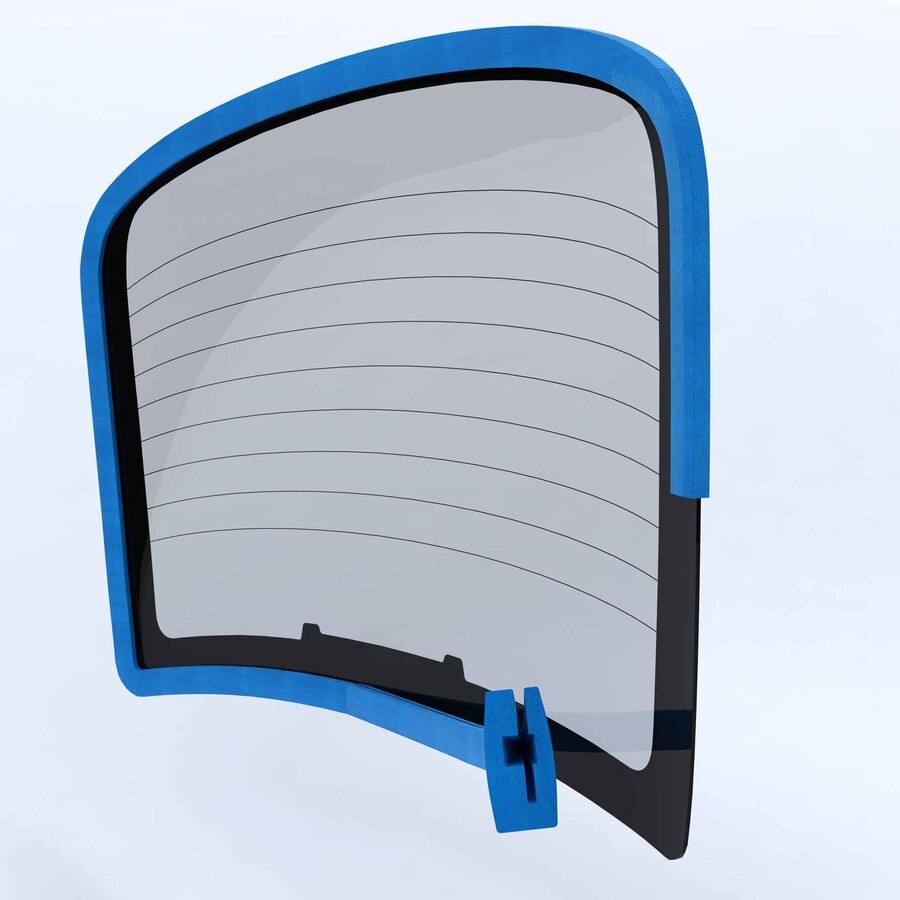 Idealer Rundum-Polsterschutz fr Windschutzscheiben mit Dichtung an der Auenseite der Scheibe