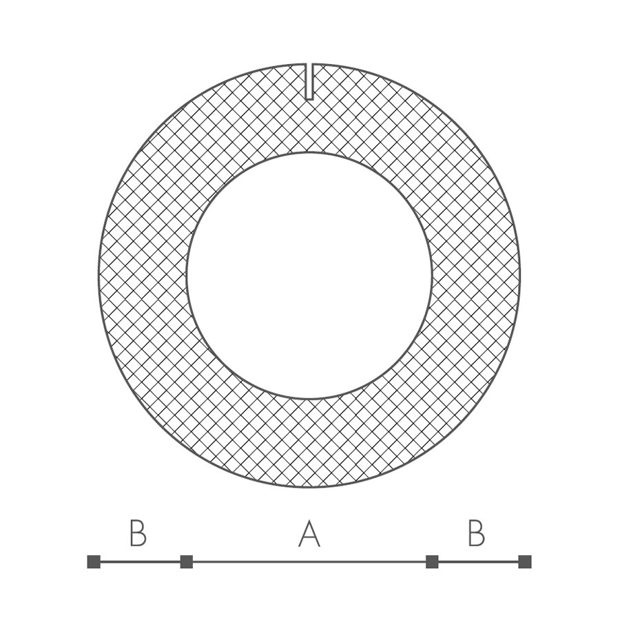 Abmessungen des Schaumprofils (siehe Preistabelle)