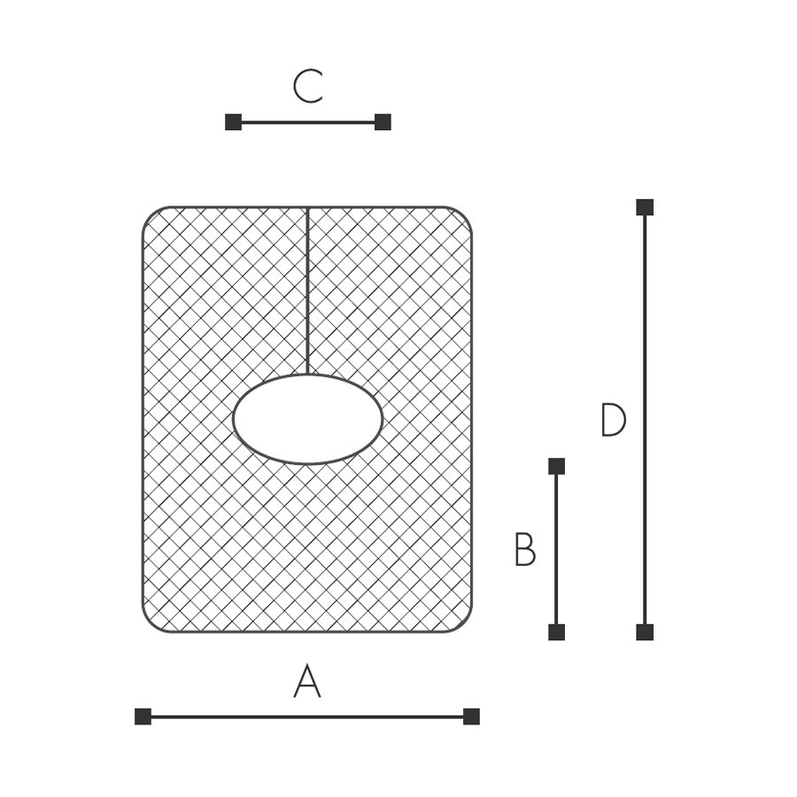 Abmessungen des Schaumprofils (siehe Preistabelle)
