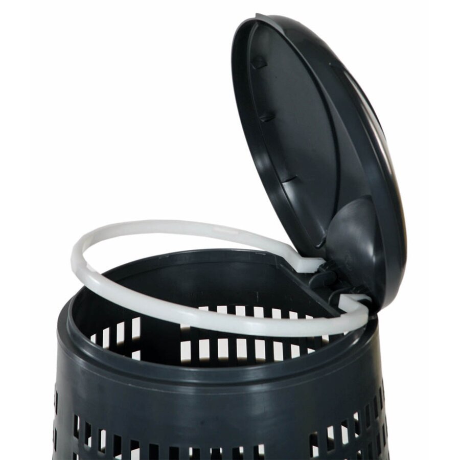 Deckel inklusive Klemmring zum einfachen Befestigen des Mllsacks