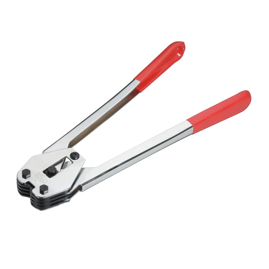 Starke Verschlusszange zum leichten Verschlieen von PP-Umreifungsband mit Metallverschlussklemmen