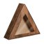 Dreieckige Geschenkbox in Holzoptik mit Sichtfenster - für kleine Aufmerksamkeiten mit großer Wirkung