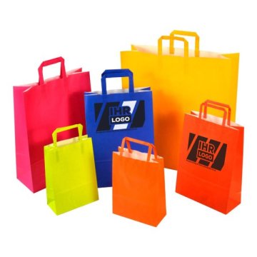 Hochwertige Kraftpapier-Tasche in unterschiedlichen Größen und Farben sowie mit individueller Bedruckung