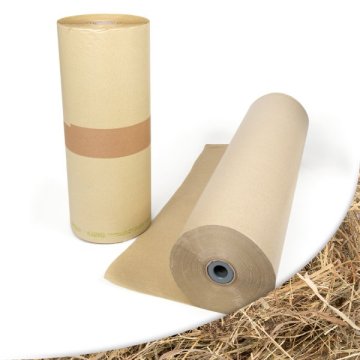 Graspapier-Rollen können einfach auf die gewünschte Länge konfektioniert werden