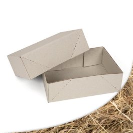 Stlpdeckelkarton geklebt aus Graspapier