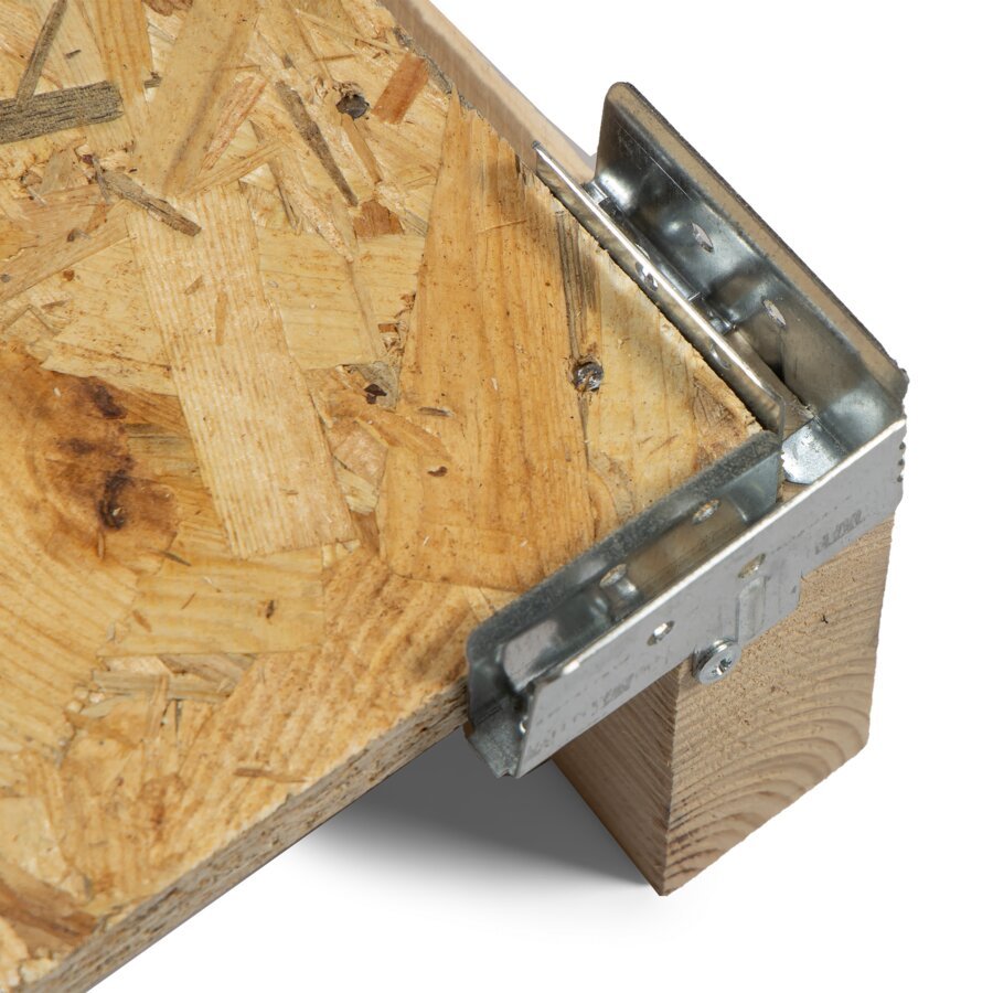 In den Metallecken können die Seitenteile eingesteckt werden In den Metallecken können die Seitenteile eingesteckt werden