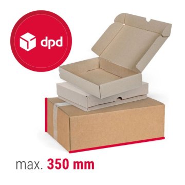Hier finden Sie passende Kartons für die Paketgröße XS von DPD