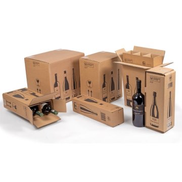 20x 1er Flaschen-Versandkarton Weinflaschen UPS DHL geprüft Weinversandkarton 