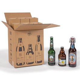 Bierflaschenkarton, DHL-zertifiziert verpacken