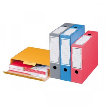 Die Archiv-Ablagebox ist in verschiedenen Farben erhältlich: Gelb, Grau, Blau, Rot, ...