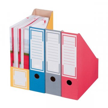Die Archiv-Stehsammler sind in verschiedenen Farben erhältlich: Gelb, Blau, Grau, Rot, ...