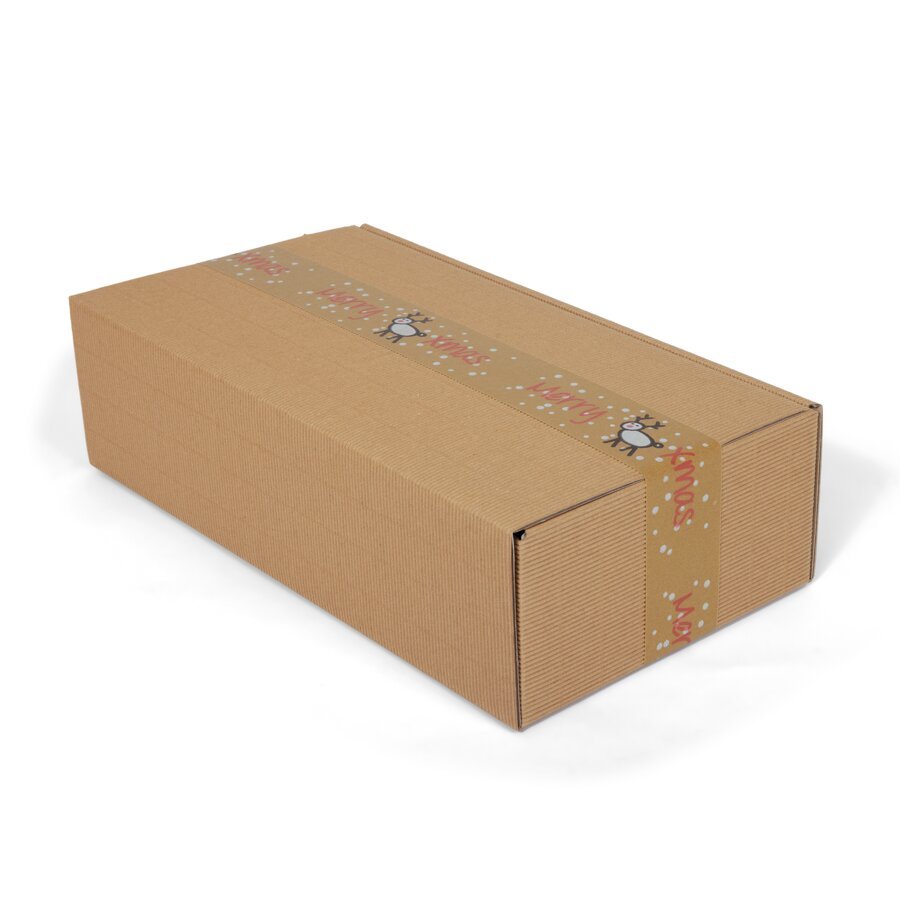 Sowohl für braune Kartons einsetzbar... Sowohl für braune Kartons einsetzbar...