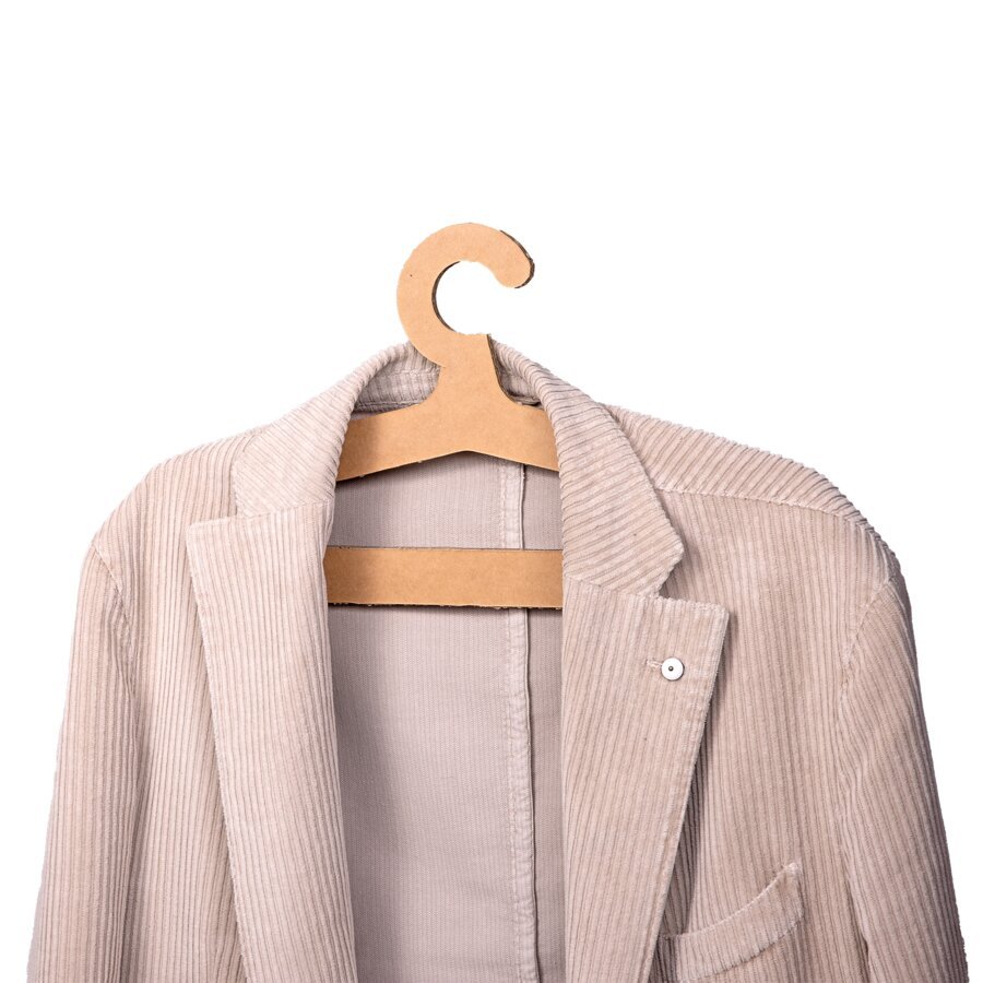 Kleiderbgel aus Wellpappe zum Aufbewahren und Ordnen von (Arbeits-)Kleidung