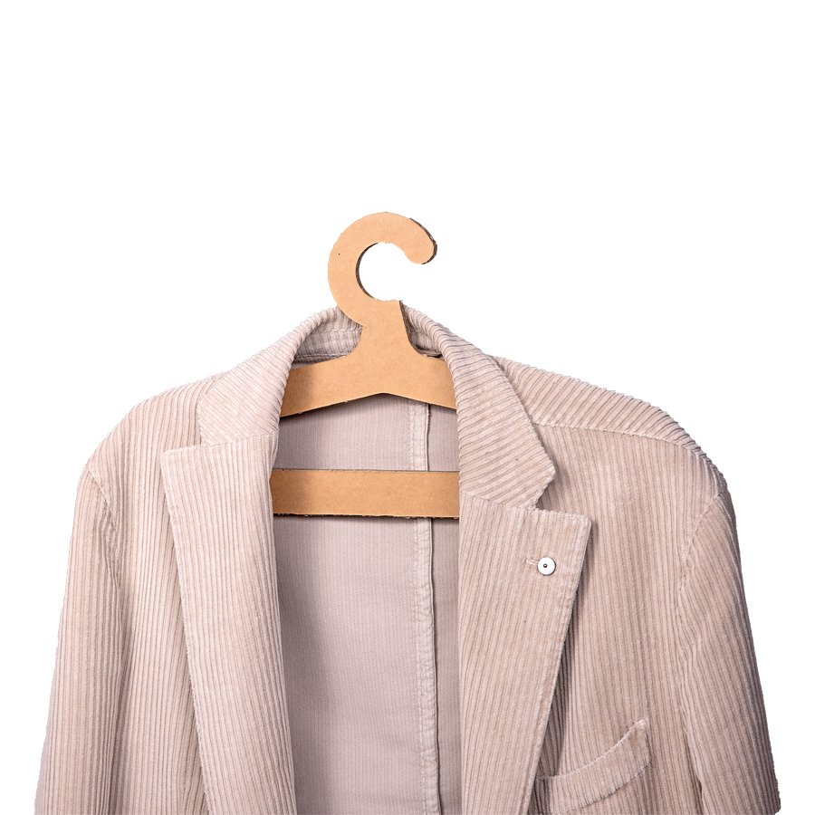 Kleiderbgel aus Wellpappe zum Aufbewahren und Ordnen von (Arbeits-)Kleidung