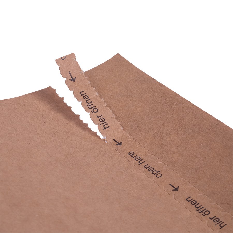 Aus reifestem Kraftpapier und mit praktischer Aufreiperforation zum schnellen ffnen