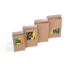 Papier-Versandtasche mit Selbstklebeverschluss, individuell bedruckt Papier-Versandtasche mit Selbstklebeverschluss, individuell bedruckt