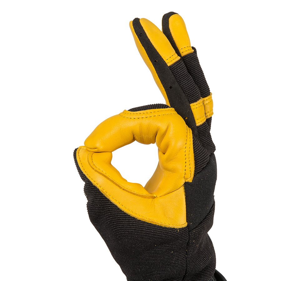 Hirschlederverstrkung in der Innenhand sowie den Verschleizonen