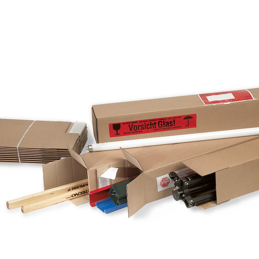 In unterschiedlichen Abmessungen auch fr sehr lange Packstcke