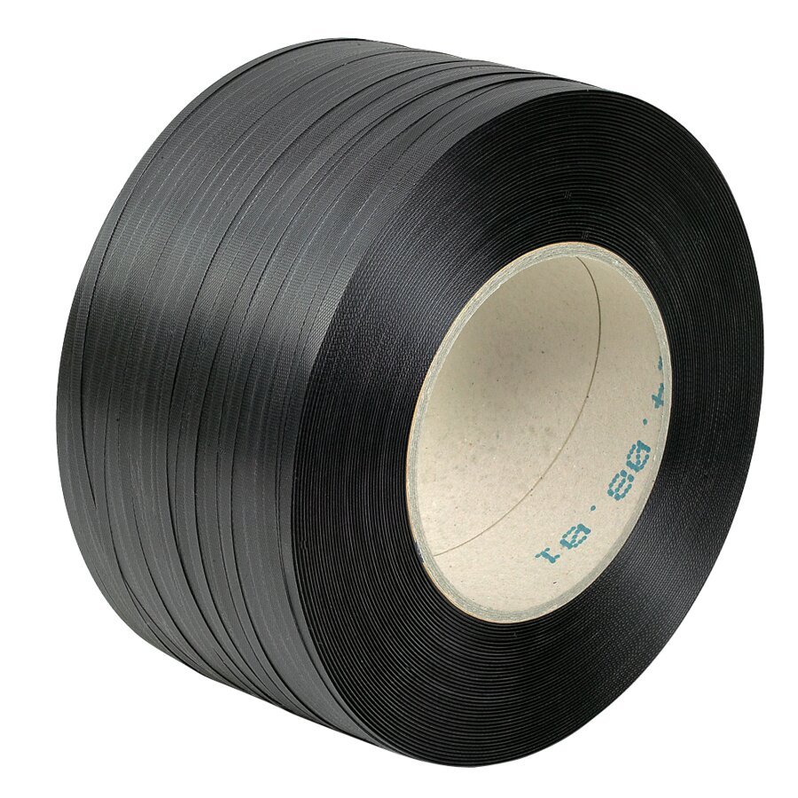 PP-Umreifungsband - eignet sich für Umreifungsmaschinen PP-Umreifungsband-Rolle in Schwarz