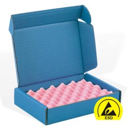 ESD-Klappschachtel mit Noppenschaum CORTRONIC