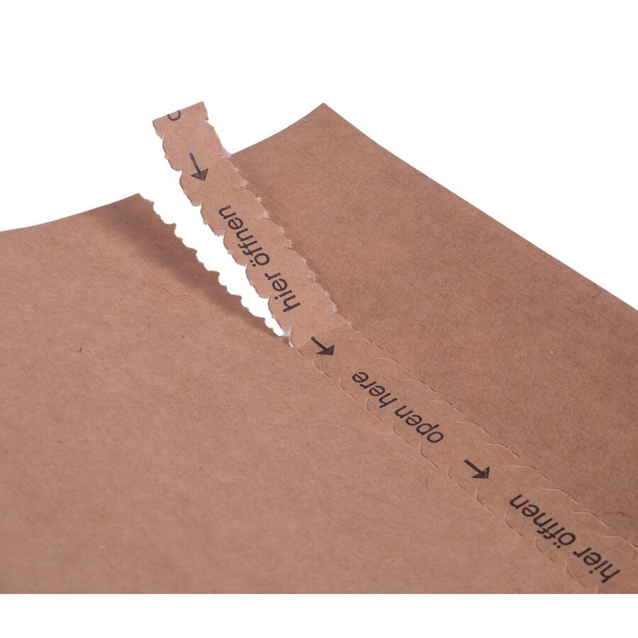 Aus reifestem Kraftpapier und mit praktischer Aufreiperforation zum schnellen ffnen
