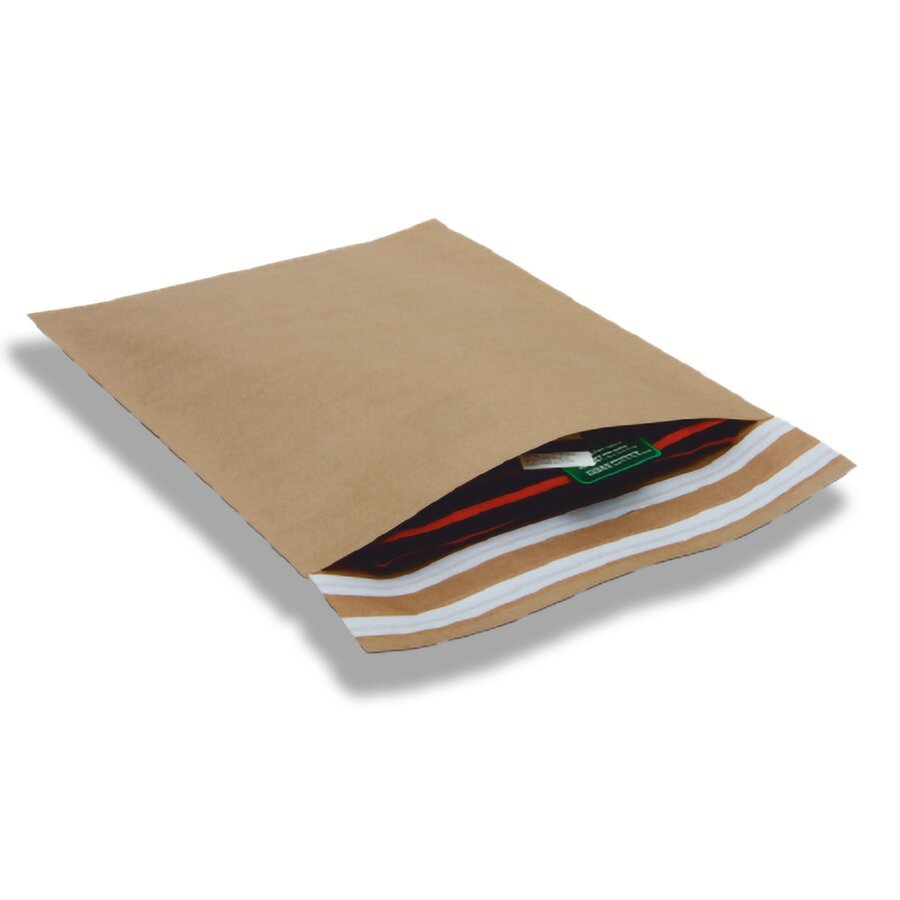 Mit zwei Selbstklebestreifen zum erneuten Verschlieen der Tasche im Falle einer Rcksendung