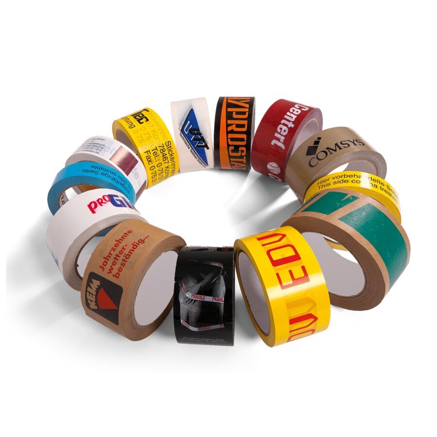 Individuell bedruckte PP-Klebebnder speziell fr Recycling Kartons geeignet