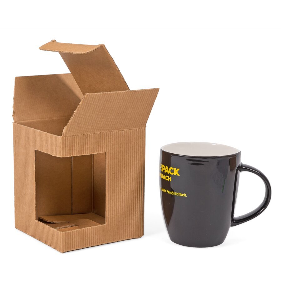 Prsentverpackung fr Tassen in ansprechender offener Welle