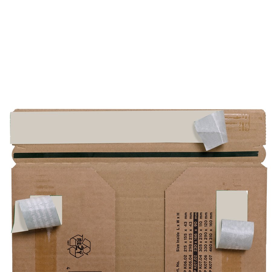 sicherer Versand durch sieben Selbstklebeverschlsse