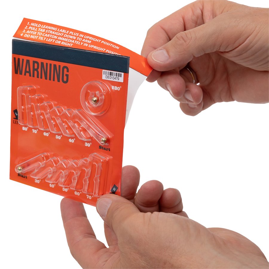 Anwendungsbild: Indikator gerade halten und Folie abziehen