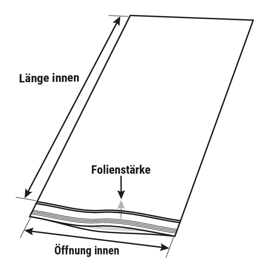 Farbige Druckverschlussbeutel, blickdicht