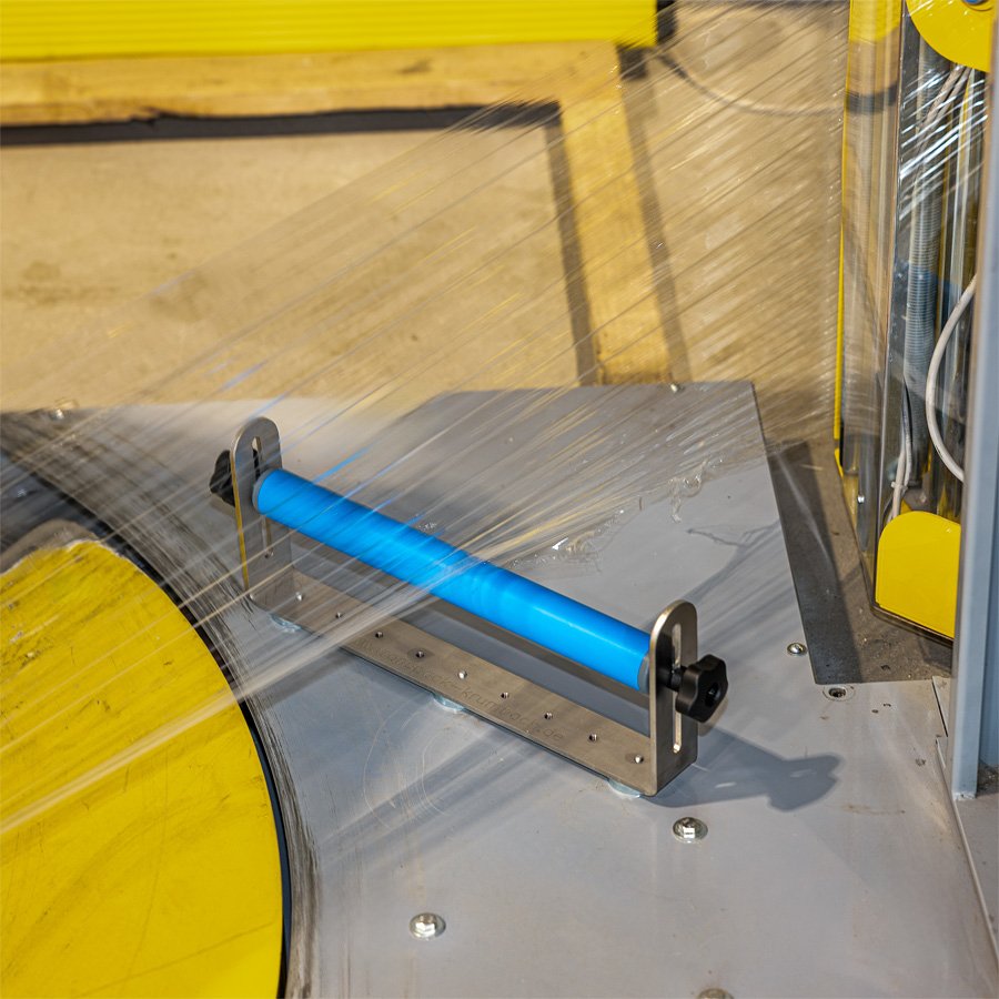 Nahaufnahme Schnurbildungssystem mit Stretchfolie