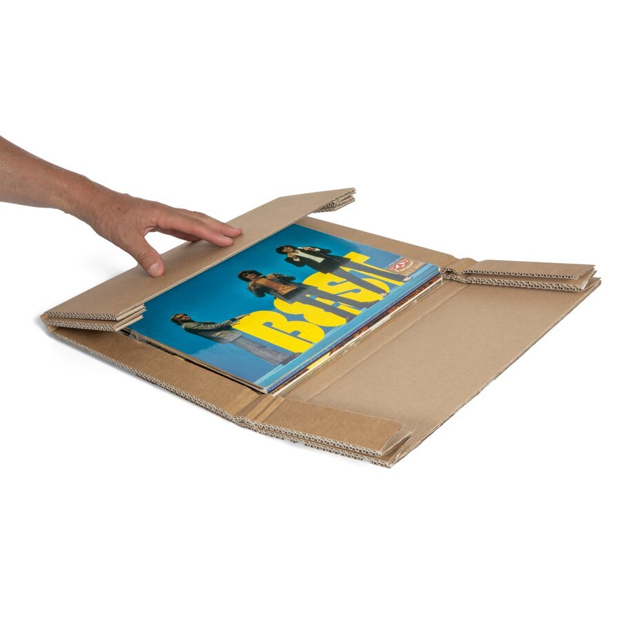 Die empfindliche Scheibe ist darin von der Wellpappe sicher umgeben und geschtzt