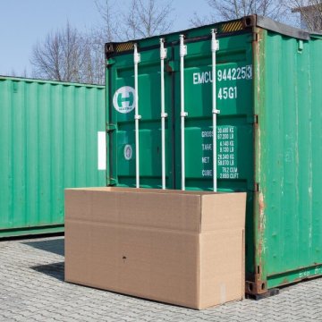 Faltkarton für Übersee-Container