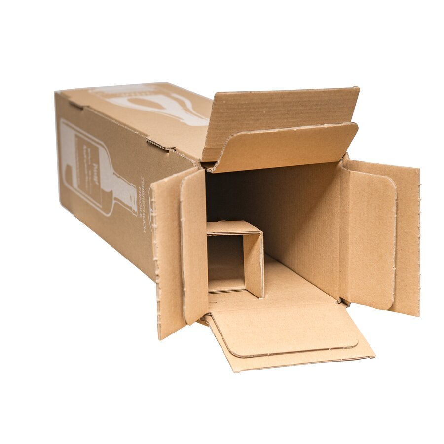 Dank doppelten Seitenw�nden und Arretiernase ist die Flasche sicher fixiert