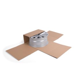 Kreuzverpackung aus Wellpappe, quadratisch