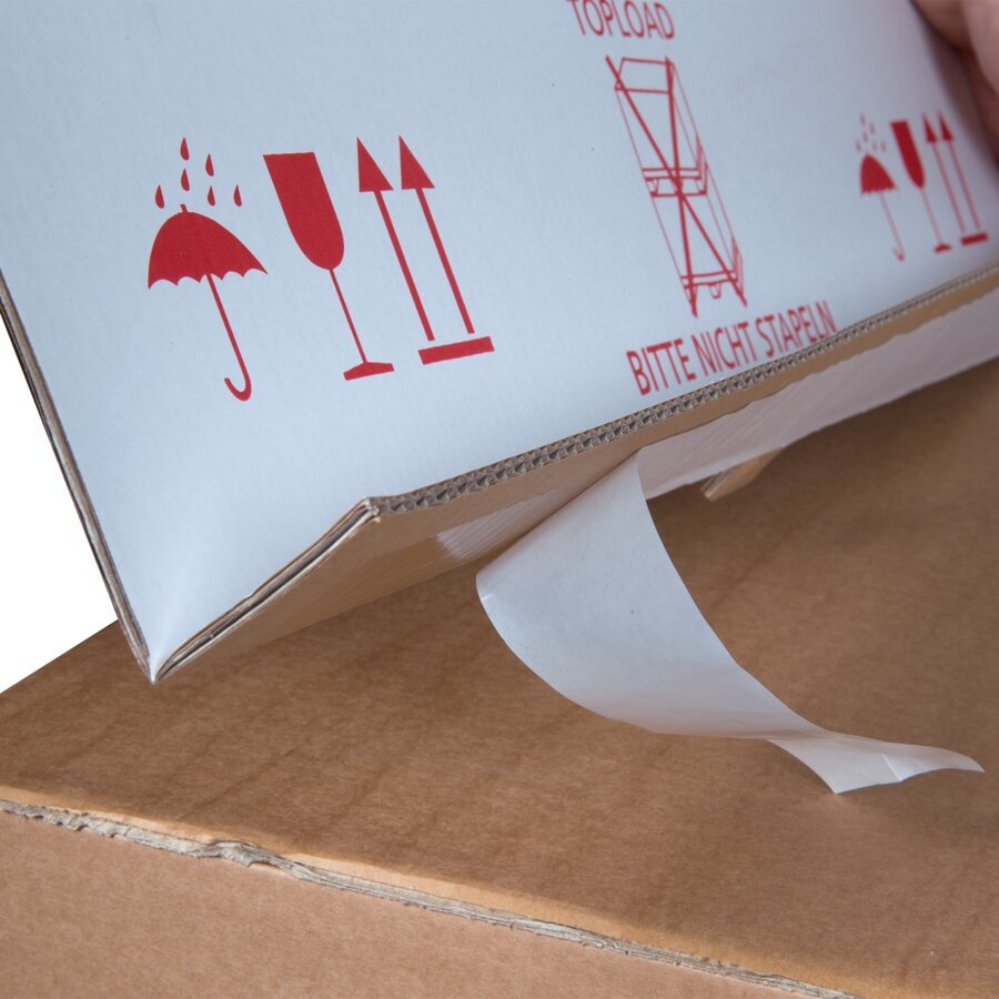 Bei den selbstklebenden Ausfhrungen knnen Sie auf das Umreifungsband zur Befestigung verzichten