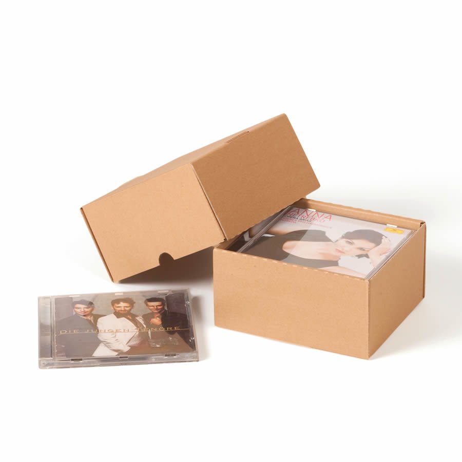 Stlpdeckel-Kartons speziell fr den Versand von CDs
