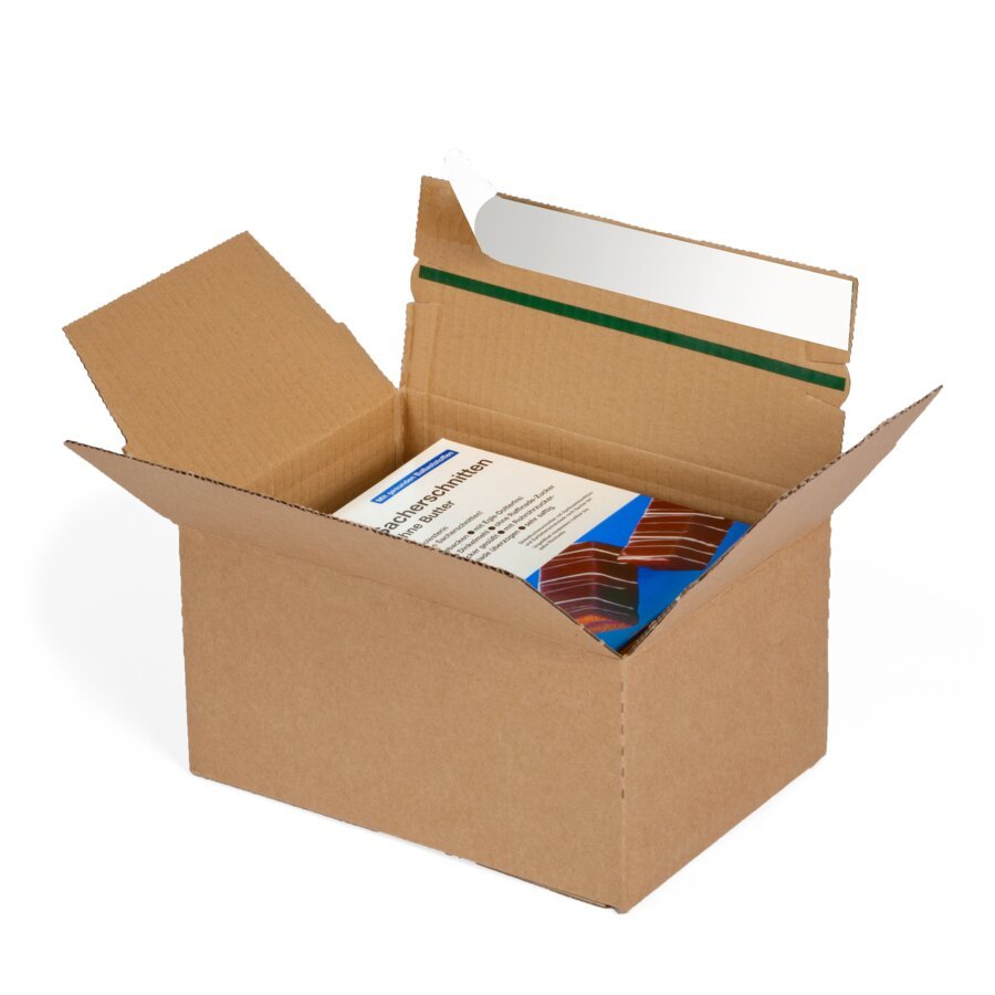 Faltkarton mit Selbstklebe-Verschluss