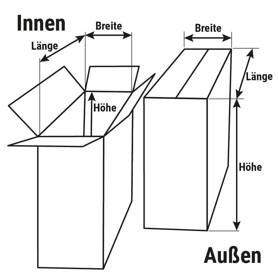 Briefkarton mit Verschlussklappe