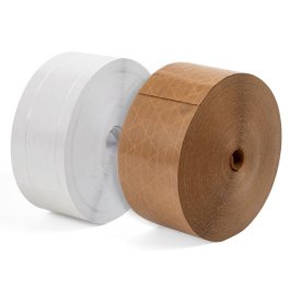 Nassklebeband in wei und braun