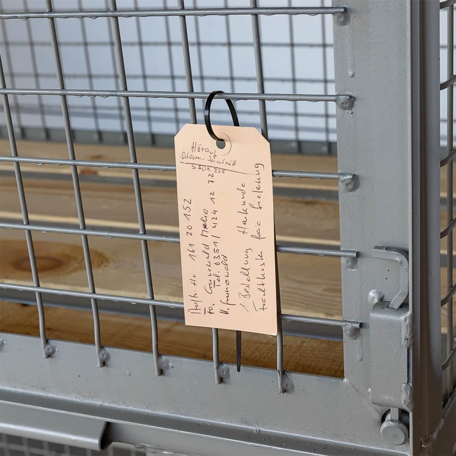 Kennzeichnen Sie z. B. Ihre Waren in Gitterboxen