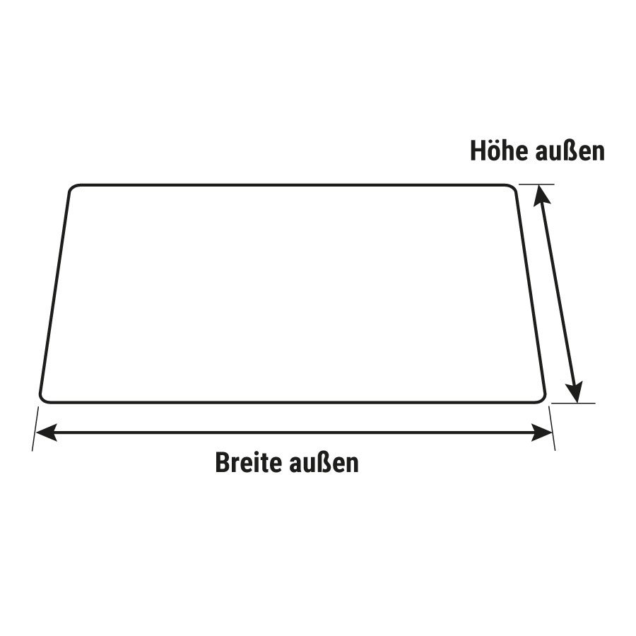 Skizze Abmessungen Etikett