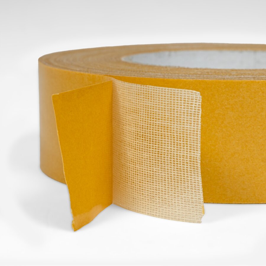 Besteht aus einer stark haftenden Oberseite und einer leicht haftenden Unterseite fr den Boden