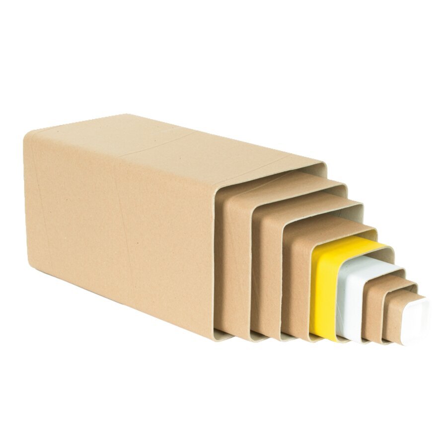 Die stabile Vollpapp-Verpackung ist in unterschiedlichen Abmessungen lieferbar