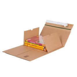 Buchverpackung mit Selbstklebeverschluss Buchverpackung mit Selbstklebeverschluss