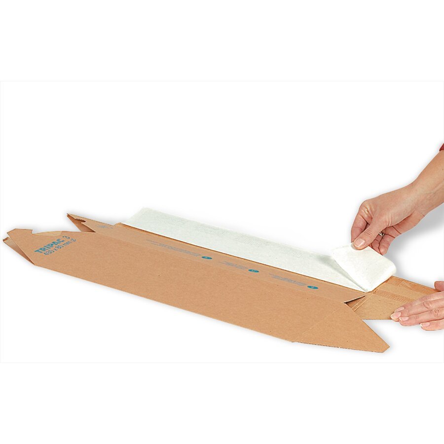 Flach angeliefert und dank des praktischen Klebestreifens... Flach angeliefert und dank des praktischen Klebestreifens...