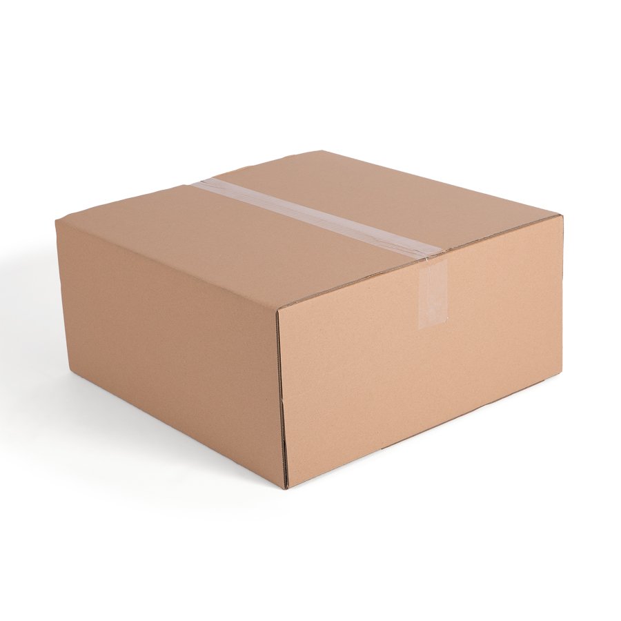 Die beiden äußeren, sich mittig stoßenden Klappen können dann einfach mit Klebeband verschlossen werden Die beiden äußeren, sich mittig stoßenden Klappen können dann einfach mit Klebeband verschlossen werden